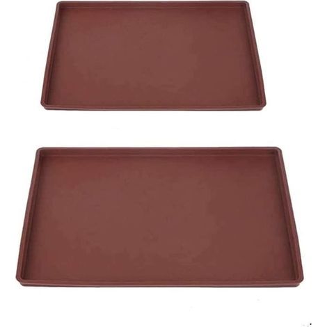 Silikon-Backmatte, 2-teilige Silikon-Backmatte, Silikon-Biskuitform, Gebäckbackmatte, Silikon-Backblech, Kaffee (1/4)