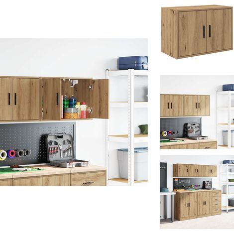 Garagen-Wandschrank Artisan-Eiche Holzwerkstoff - Garagen-Wandschrank - Garagen-Wandschränke - Schrank - Garagen-Lagerschrank (1/5)