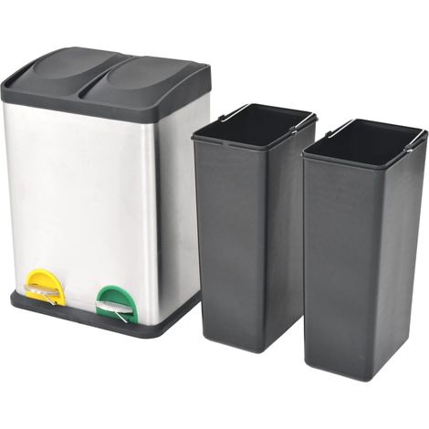 Poubelle à ordures Acier inoxydable 36 L