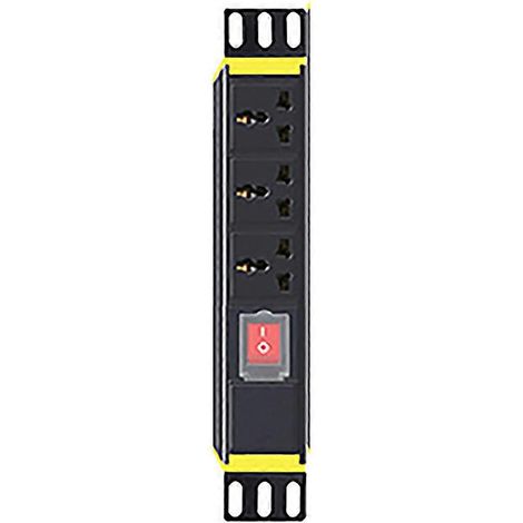 Baie réseau 1U T1 avec PDU, panneau de brassage, 1/2/3/4/5/6/7/8/10/12/14 unités, prise universelle, commutateur de branchement à 3 prises (1/4)