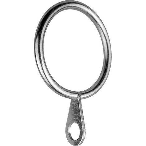 ANELLO PER SCORRITENDA col. cromo - Ø 12 mm cf. 6 pz