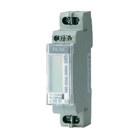 Entes ES-32L contador de energía monofásico negro 32A