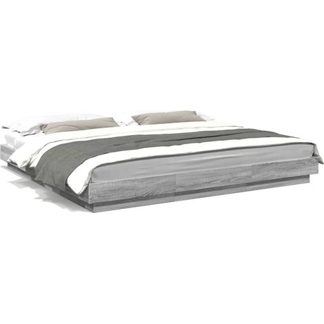 Maison Exclusive - Cadre de lit sans matelas sonoma gris 200x200 cm