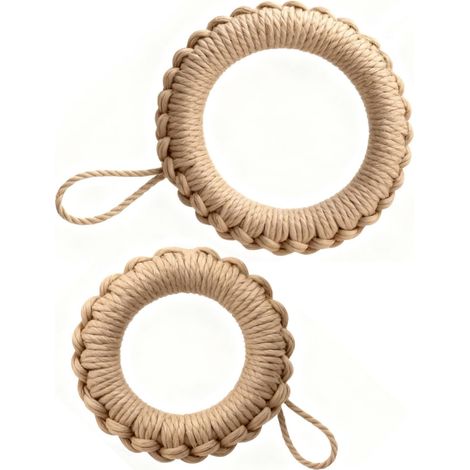 Maniques Cuisine Rondes et Faciles à Nettoyer Style Rustique Naturel Résistantes Chaleur Lot de 2 en Corde de Jute pour Activités Cuisine Table à Manger (1/5)
