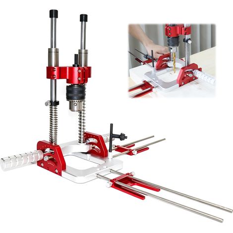 Support de Perceuse avec Mandrin, Guide d'Angle 0–60° pour Perceuses Portatives, Auto-Centrant, Capacité de Serrage 1,5–13 mm, avec Indicateur à Aiguille, Paliers Lisses en Laiton (1/5)