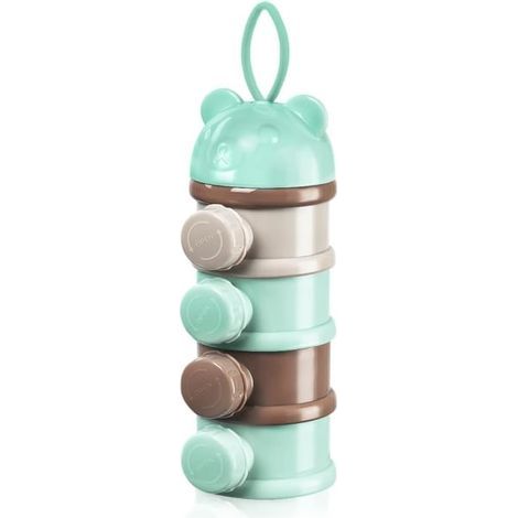 Baby Milk Powder Dispenser, Portable 4 Layers 270ml Per Layer Twist-Lock Compartment, Kids Baby Storage Container Stackable Pots (1/5)