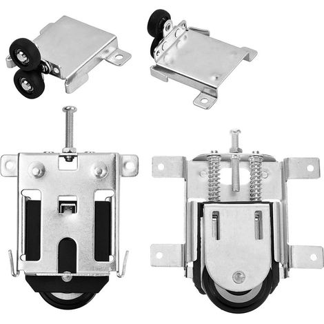 2 paires de roulettes réglables pour portes placard coulissantes, en (1/5)