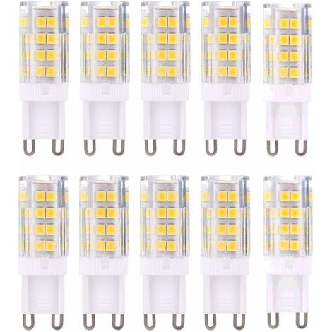G9 LED Lampe Ampoules, Blanc Chaud 3000K 5W G9 LED Ampoule Lumiere équivalent aux ampoules halogènes de 40 W 420 lumens not dimmable, lot de 10 [Classe énergétique A+] (1/5)