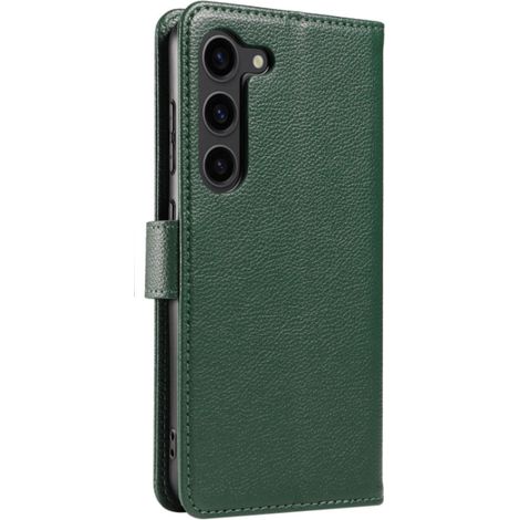Étui à rabat premium pour Samsung Galaxy S24 PLUS, vert. (1/4)