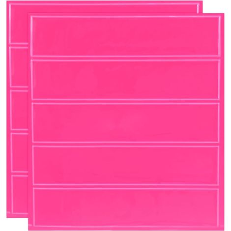 Autocollants réfléchissants, autocollants de signalisation nocturne auto-adhésifs et imperméables, 11,5 cm x 2,5 cm, bandes réfléchissantes de sécurité pour sacs à dos, vélos, casques (rose, lot de 2) (1/5)