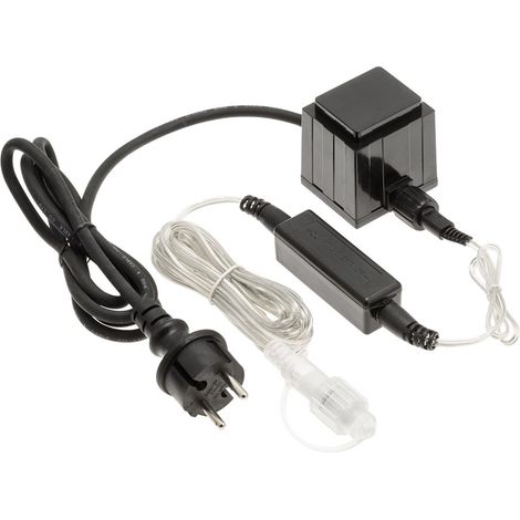 Trasformatore 230V 24W Colore Nero e Trasparente 3 Pin IP44 per Esterno TRASFORMATORE NERO TR24 24W | PZ (1/3)