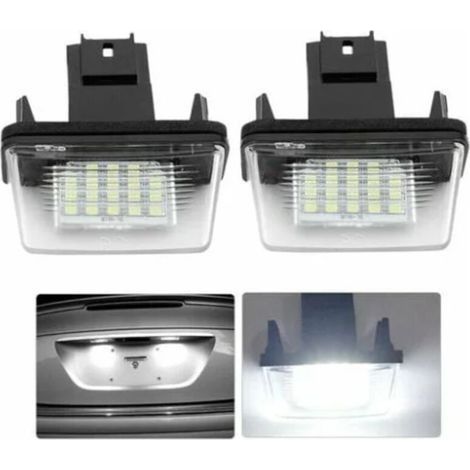 Zweiteilige Kennzeichenbeleuchtung mit 18 LEDs, links und rechts, für C3 2002-2009 / BERLINGO / 306 307 406 5008 (1/3)