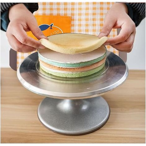 Set of Round Silicone Cake Moulds 20 cm Pink Green (1/4)