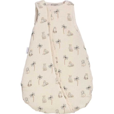 Mini douillette - CANDIDE - 55 cm - 0/3 mois - Blanc imprimé lange tigre (1/3)