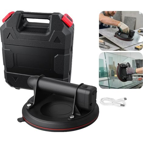 Ventosa de vacío de 8 pulgadas, capacidad de 250 kg, fuerza de succión de 170 kg, funcionamiento manual, doble goma duradera. (1/5)