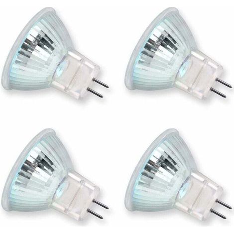 Lot de 4 Spots LED MR11 GU4 2W Blanc Froid 6000K 200LM Équivalent Halogène 10W-20V AC/DC 12V-24V Enc (1/4)