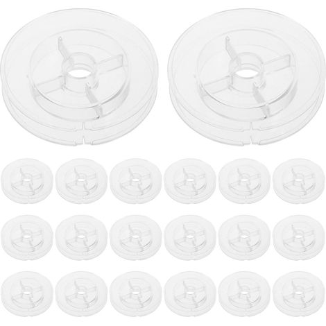 Lot de 20 enrouleurs de câble - Bobine de câble - Enrouleur de rallonge pour projets extérieurs et bricolage - Support pour guirlande lumineuse de 7 cm (1/5)