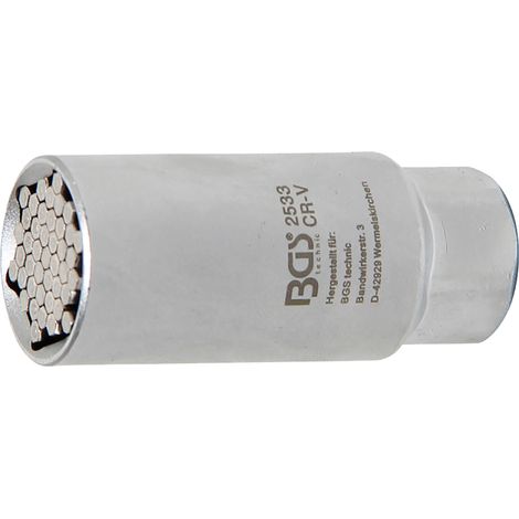 Bgs Technic – Douille universelle 3/8' carré intérieur 10 mm – Acier chrome-vanadium – Pour boulons et écrous hexagonaux – 2533 (1/5)