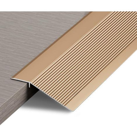 Barre de seuil en aluminium anodisé 0,9 m – Pour carrelage et sols composites – Hauteur 10 à 35 mm – Installation facile avec colle – Wancle
