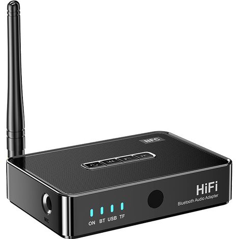 New Bluetooth receiver 5.1 audio adapter to old-style speaker amplifier 6.5 microphone for karaoke -- (1/4)