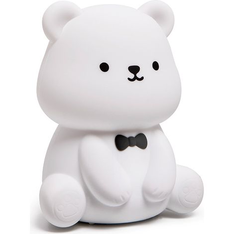 Ours Veilleuse Enfant, Lampe en Silicone avec Lumière Chaude Dimmable Progressive & Lumière de 7 Couleurs, 1200 mAh Rechargeable Veilleuse BéBé, Fonction Minuterie, Lampe de Chevet Pour Enfant (1/5)