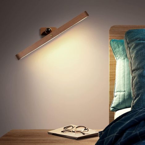 MINKUROW Lámpara Led Recargable Por Usb, Luz De Maquillaje Portátil, Luz Nocturna Regulable Giratoria De 360° Para Armario, Dormitorio Y Sala De Estar (Marrón Claro) (1/5)