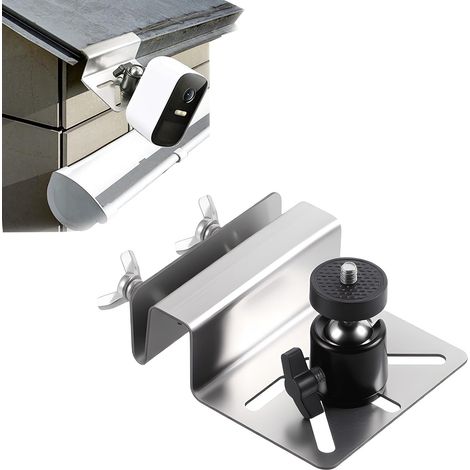 Stainless Steel Gutter Mount for Security SoloCam S340 Cameras 360 Degree Adjustable Mount Installation No Drilling Rust Screws (1/5)