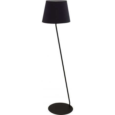 Lampadaire moderne noir abat-jour E27 15W Lizbona Sigma