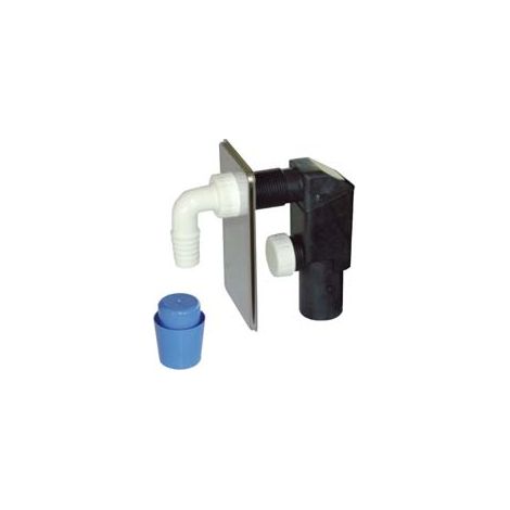 SIFONE MOPLEN A INCASSO PER LAVATRICE DN 40 PIASTRA INOX  piastra in acciaio inox