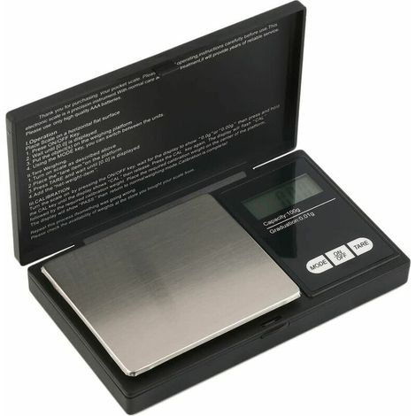 Balance portable, balance numérique de précision 1000g 0.1g, mini balance de poche numérique, fonction tare, écran LCD (1/5)