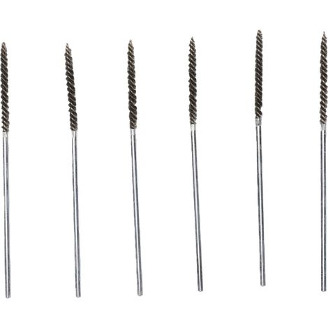 Fil de brosse de nettoyage de Tube en acier inoxydable, 6 pièces de 5mm de diamètre pour le nettoyage des trous de tuyaux de buse de moule (1/5)