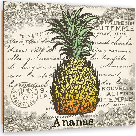 Quadro deco panel, Ananas vintage - 60x60 (1/5)