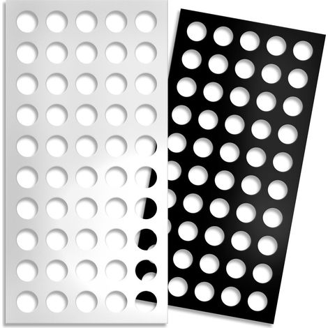 FORI-MEDI - Panneau ajouré en PVC - Brise-soleil - Dimension : 50x150 cm - Couleur : noir