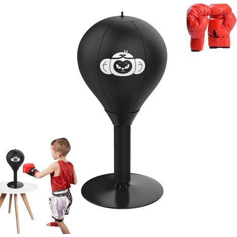 Desktop Punching Bag, Suction Cup Table Boxing Ball, Stress Relief Desktop Punching Bag, Heavy Duty Stress Relief Boxing Bag, Tabletop Punching Bag for Stress Relief, Desktop Boxing Ball for Office (1/5)