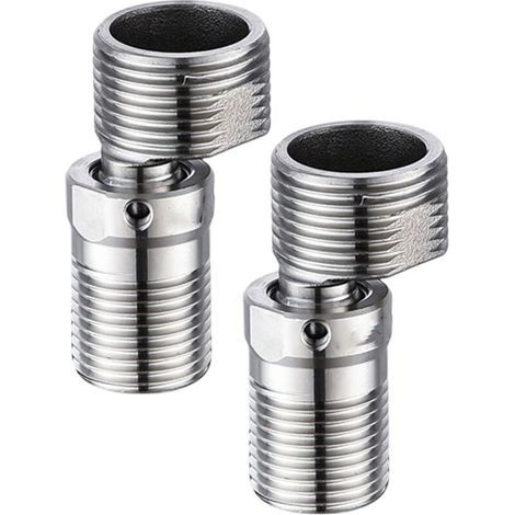 360° drehbare Edelstahl-Duscharmaturadapter, gebogener Winkelfuß, universell, Exzentergewinde, universeller Schraubenwinkel, Exzentergewinde, Schraubecke (1/5)