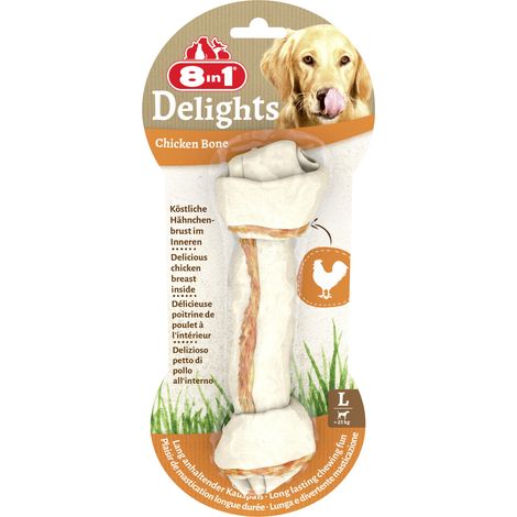 8in1 Kauknochen Delights Chicken L Leckerli Kausnack Hundefutter