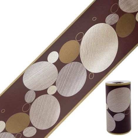 Borde con diseño elíptico para rollo de papel tapiz autoadhesivo, revestimiento de pared, borde de azulejos de cocina, decoración (1/5)