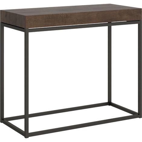 Consolle allungabile 90x40/196 cm Nordica Small Noce telaio Antracite (1/5)
