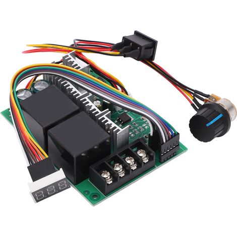 Drehzahlregler für 12-24V 60A Gleichstrommotoren mit Rechts-/Linkslauf-Schalter und Digitalanzeige (1/5)