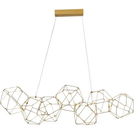 [NEUWERTIG] B-Ware Nova Luce Pendelleuchte Hängeleuchte NEBULA LED Gold Warmweiß 33,6 W 108 cm (1/2)