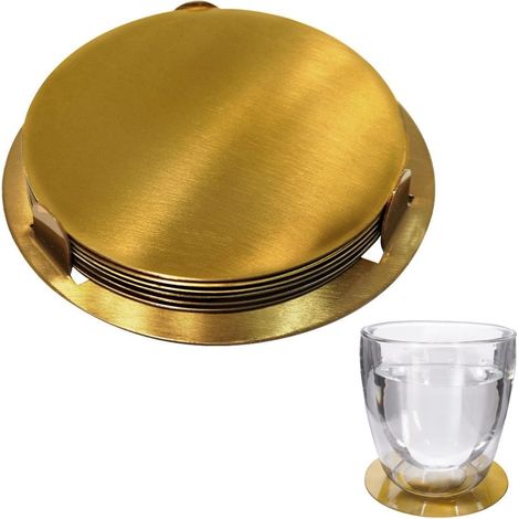 Set mit 6 goldenen Untersetzern (1/5)