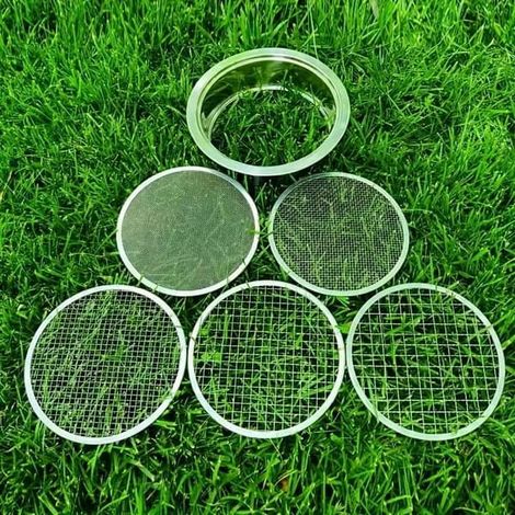 Tamis à terre en acier inoxydable - Kit de tri avec 5 tamis interchangeables (1 mm, 3 mm, 6 mm, 9 mm, 12 mm) - Tamis de jardin pour terre, sable et cailloux (1/5)