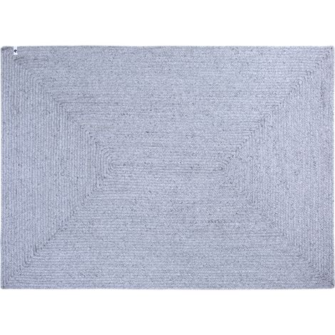 CORVIA - Tapis 120x170cm PET Recyclé Toucher Laine Gris Cendré (1/5)