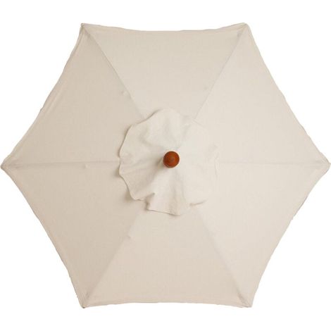 MUMU 8-Rib 3m Waterproof UV Resistant Replacement Umbrella Canopy Beige