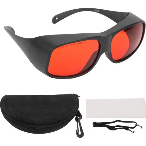 Lunettes de protection laser 532NM, verres rouges anti-yeux, écran PC noir, protection oculaire (1/5)