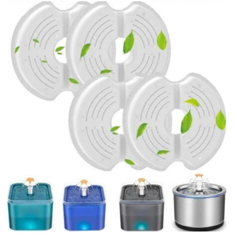 FENOPLASTICA8Pcs Filtre de remplacement pour fontaine à eau pour animaux de compagnie, pour fontaine à eau pour chat en acier inoxydable de 2,5 l, filtre à charbon actif pour fontaine à eau pour chat (1/5)