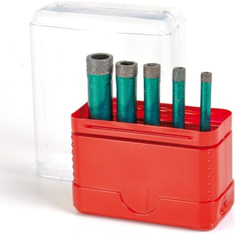 Kit 5 pezzi frese diamantate x gres porcellanato faj Montolit mondrillo ftjva-n (1/4)