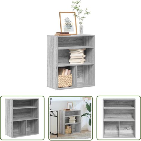 vidaXL Bibliothèque sonoma gris 60x30x71,5 cm bois d'ingénierie (1/5)