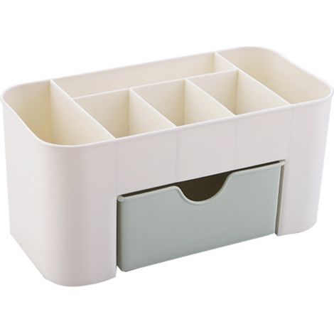 6-teiliger PP-Make-up-Organizer mit Werkzeugkasten und Schublade, 20 cm, modernes Design, Grün (1/5)