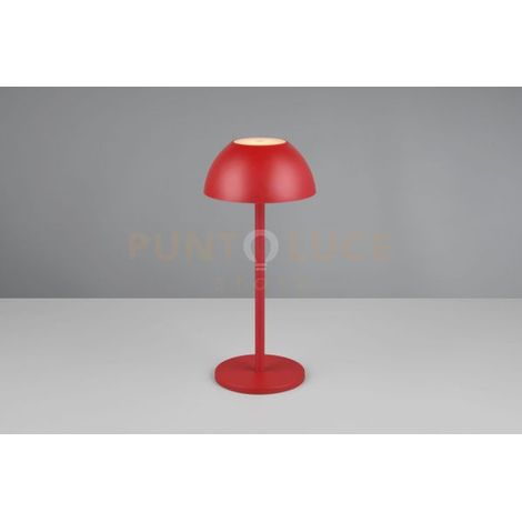 Lampada da tavolo LED 2W ricaricabile Ricardo rossa